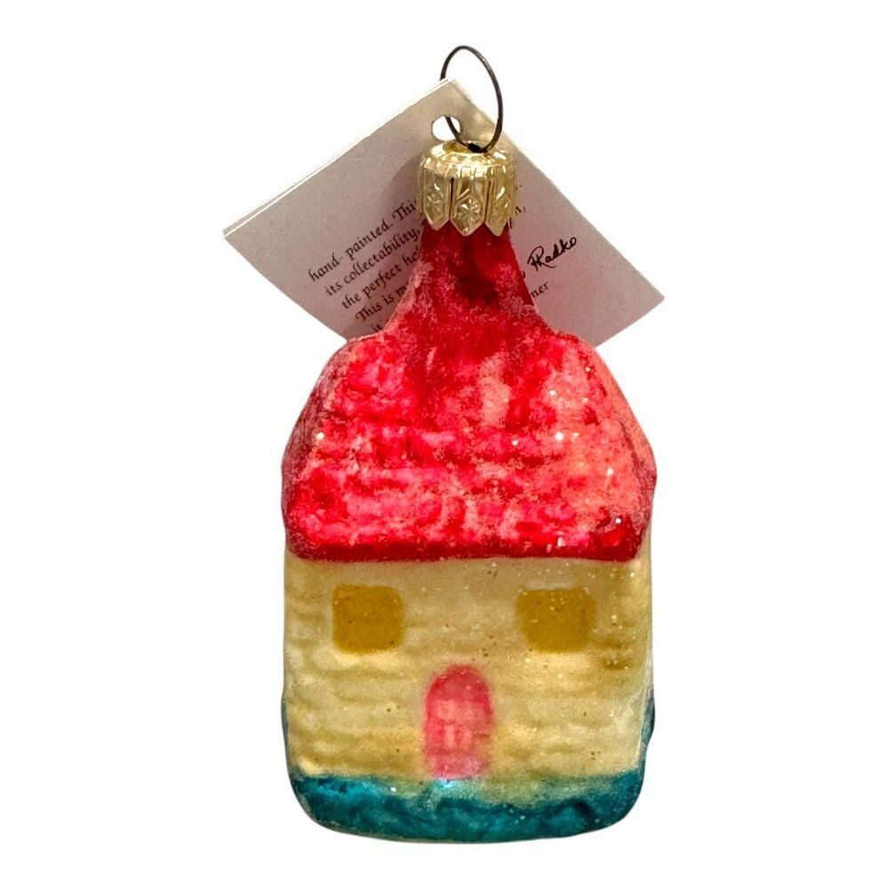 Christopher Radko Company Snow Castle 3.25" Glass Tree Ornament 961390 w Tag VTG